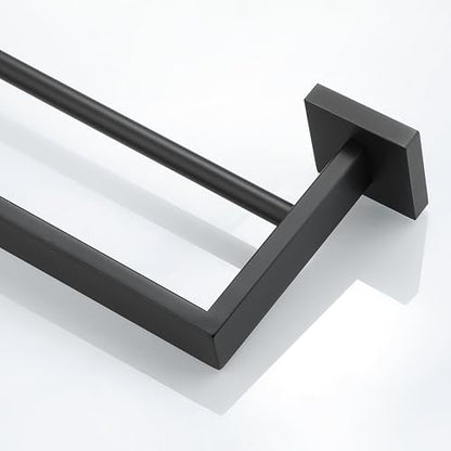 Alise Double Towel Bar, 32" SUS304 Stainless Steel Towel Racks for Bathroom, Long Bathroom Towel Rack Wall Mounted, Heavy Duty Towel Holder, Matte Black - color: Matte Black, size: Double 32 Inch