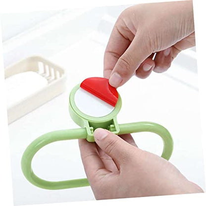 UKCOCO Self Adhesive Towel Holder Ring No Drilling Abs Material Bathroom Kitchen Towel Rack Green Easy Install
