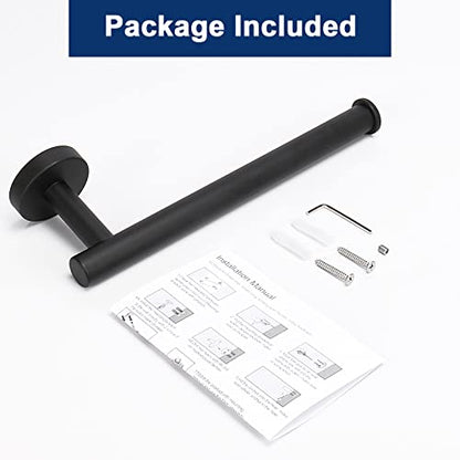 NearMoon Hand Towel Holder/Towel Ring, Thicken Stainless Steel Hand Towel Bar for Bathroom, Rustproof Wall Mounted Towel Rack, Contemporary Style Bath Accessories, 9 Inch (1 Pack, Matte Black) - color: Matte Black