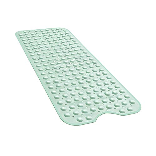 YINENN Bath and Shower Safety Mats 40x16 inch, Non Slip with Suction Cups for Bathroom Stall and Tub Floor, Extra Large and Machine Washable, Drain Holes Keep Bathtub Clean, Light Green - color: Light Green