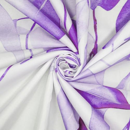 KAIRA Purple Eucalyptus Shower Curtain, Watercolor Plant Leaves with Floral Shower Curtain,72 x 72 Inches, Easy to Clean Waterproof Polyester Fabric Includes 12 Hooks - color: Purple