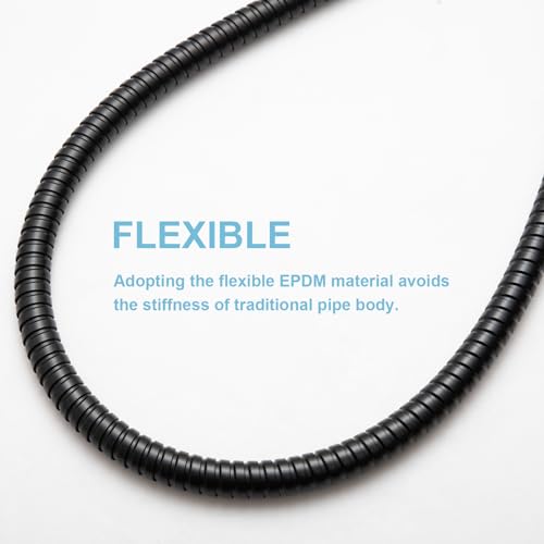 OFFO Shower Hose, 72 in Bidet Hose High Pressure Explosion Proof for Bidet Sprayer Stainless Steel Electroplating with Woven Inner Tube, Matte Black - color: Matte Black, size: 72 in
