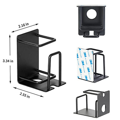 Toothbrush Holder Wall Mounted, Stainless Steel Bathroom Organizer for Electric Toothbrushes, Toothpaste & Cup, No Drill Adhesive Shower Caddy (Black,2 Pack) - color: Black (2 Pack)