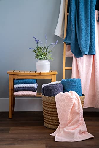 Simpli-Magic 79456 Popcorn Textured Bath Towels, 4 Pack, Blue - color: Blue