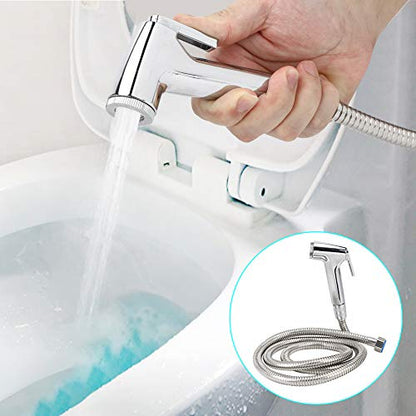 Toilet Sprayer, Handheld Bidet Sprayer Set G1/2in Bidets Handheld Bidet, ABS+Stainless Steel for Bathroom Bathroom Fixtures Toilet Bidet Supplies