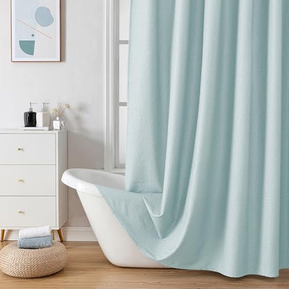 Small Stall Shower Curtain - Embossed Textured Bathroom Curtain, 36 x 72 Shower Curtain for RV Camper, Machine Washable Water Resistance, Light Green - color: Light Green, size: 36"W x 72"L (Pack of 1)