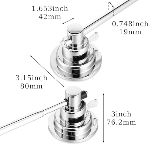 Extendable 17-28 inch Suction Cup Towel Bar,Bath Shower Towel Holder Shower Door Adhesive Towel Bar Suction Towel Rack (Suction Cup, Chrome)
