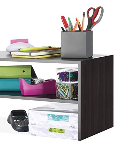 Whitmor Wood Stackable 2-Shelf Shoe Rack, 24 INCH, Espresso - color: Espresso, size: 24 INCH