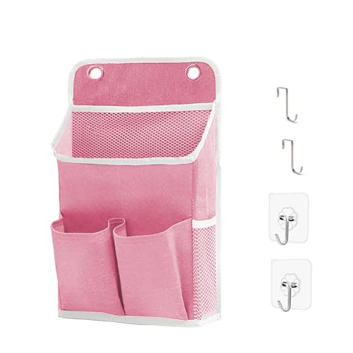 Hanging Basket for Organizing, Wall Organizer with Pockets and Over The Door Organizer，Can for Home, Closet, Office and Camper (1 Pink) - color: Pink, size: 1 pack