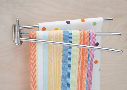 Better Houseware 2490 Wall-Mounted 3-Arm Stainless-Steel Towel Bar - color: Wall Mounted