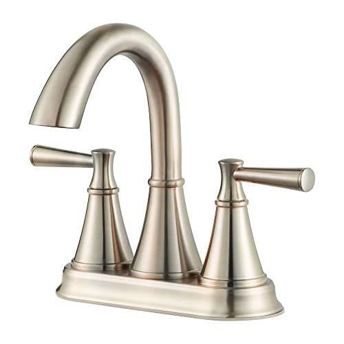 Pfister, LF-048-CRKK, Cantara Double Handle 1.2 GPM Centerset Bathroom Faucet, Brushed Nickel