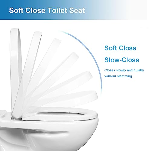 Toilet seat, With Quick Release for Easy Cleaning and Simple Top Fixing Slow Close Toilet Lid for D Shaped Loo Seat - size: 02B
