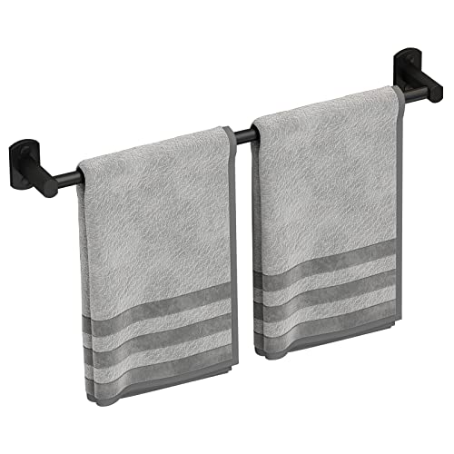Bathroom Towel Bar for Wall Mount-Towel Rods for Bathroom-20 Inch Black Towel Holder Bath Towel Hanger - size: 20 Inch Single Bar