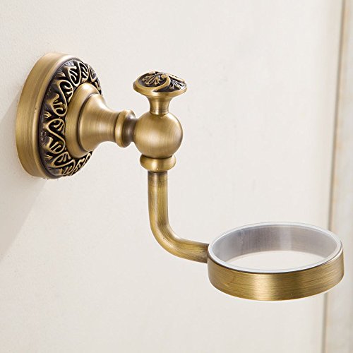 Leyden Antique Brass Soap Dispenser,Wall Mount Hand Soap Pump Bathroom Liquid Holder Lotion Bottles Vintage Dish Ceramics Removable for Kitchen Sink Countertop