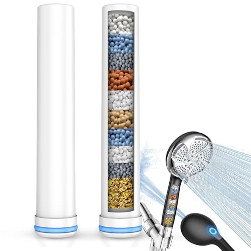 FEELSO 2 Pack Replacement Shower Filter for Handheld Shower Head | Shower Head Filter for Hard Water, Remove Chlorine and Harmful Substances, Only Work with Shower Head B0DHXQRDSH