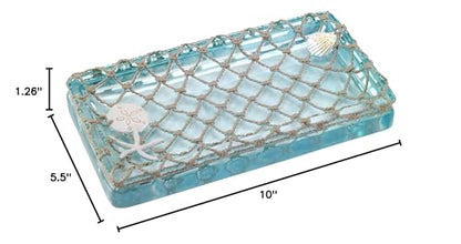 Avanti Linens - Vanity Tray, Coastal Home Decor, Seaglass - size: 10" x 5.5" x 1.3"