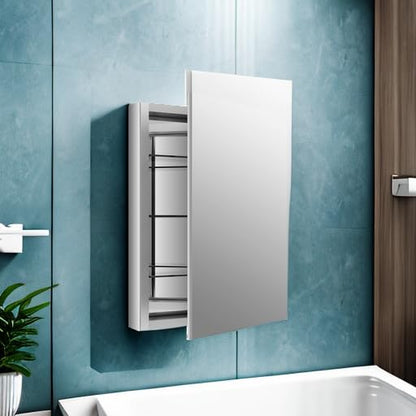 Kohler 99006-NA Verdera® Bathroom Medicine Cabinet with Mirror, Surface or Recessed Bathroom Wall Cabinet, 24 in. W x 30 in. H - size: 24" W x 30"H, style: Standard