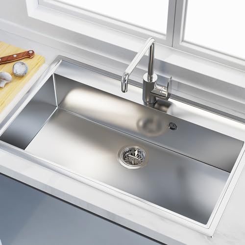 KONE Kitchen Sink Stopper Strainer Replacement for KONE 9171 Standard 3-1/2 Inch Spin and Seal Drains with Threaded Stopper Function, Stainless Steel Twist Lock Basket Strainer Replacement - color: Silver