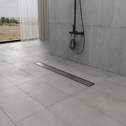 Kingston BSF2820 28" Stainless Steel Linear Shower Drain, Matte Black - color: Matte Black