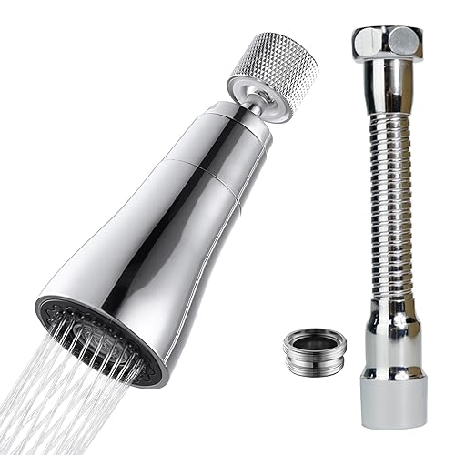Kitchen Sink Faucet Sprayer Attachment - Movable Kitchen Tap Head 360° Rotatable Anti-Splash Sink Sprayer Facuet Nozzle Head Water Saving Faucet Aerator - 2 Modes Sprayer Chrome - style: 2 Modes Sprayer