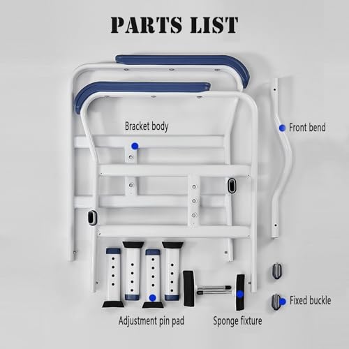 Toilet Safety Rails Foldable Stand Alone Toilet Frame Adjustable Height with Easy Installation Bathroom Toilet Seat for Seniors Arthritis Sufferers Injured Surgery Recovery