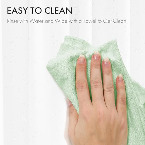 AmazerBath Shower Curtain Liner 2 Pack, 72 x 96 Inches Extra Long PEVA Plastic Shower Liner with Heavy Duty Stones and 12 Rustproof Metal Grommet, Lightweight Waterproof Shower Curtain - White - color: White, size: 72"W x 96"L (Pack of 2)