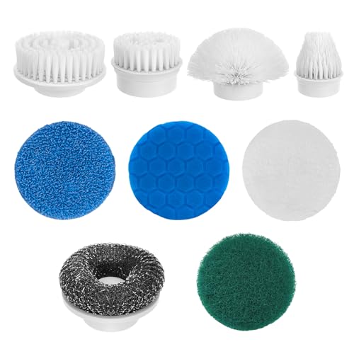 9-in-1 Electric Spin Scrubber Replaceable Brush Heads Set, Universal Electric Scrub Brush Heads for All Brands, Spin Brush Heads for Shower Scrubber, Electric Cleaning Brush for Bathroom Floor Tile