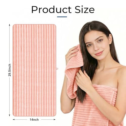 ZVH Hand Towels for Bathroom 6pcs 14X29.5inch,Quick Dry Microfiber,Super Soft,Hand Towels with Hanging Loops for Spa,Kitchen,Hotel (Pink, Set of 6) - color: Pink