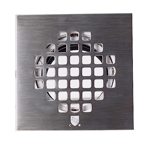 Westbrass 2" Sch 40 PVC Shower Drains with 4-1/4" Square Cover, Satin Nickel, D206PS-07 - color: Satin Nickel