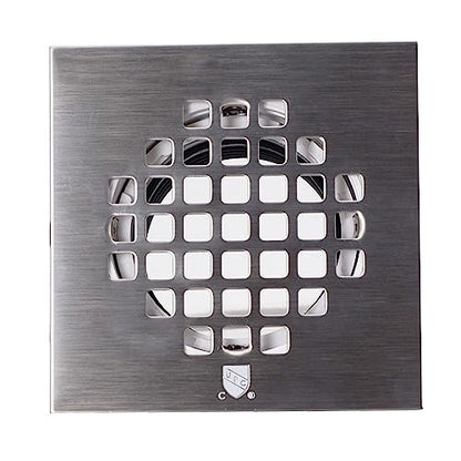 Westbrass 2" Sch 40 PVC Shower Drains with 4-1/4" Square Cover, Satin Nickel, D206PS-07 - color: Satin Nickel