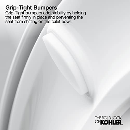 KOHLER K-4639-95 4636-G9 Cachet Quiet-Close Toilet Seat, Elongated, Ice Grey, Round - color: Ice Gray, size: Round