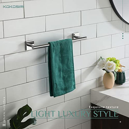 KOKOSIRI Hand Towel Bar 16 Inch Bathroom Towel Holder for Bath Kitchen Toilet Wall Mounted Chrome Stainless Steel B4005CH-L16 - color: Polished Chrome, size: 16-Inch