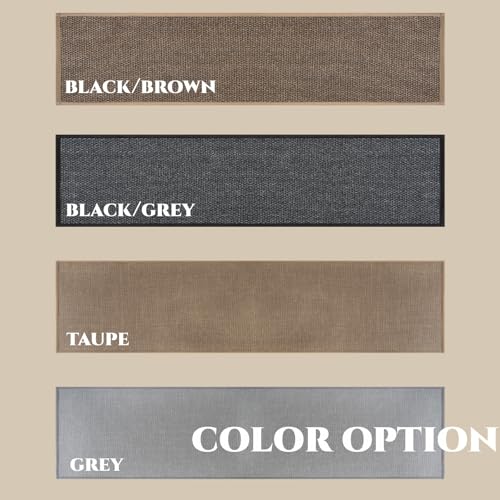 15'' Wide Long Bath Runner Mat, Super Absorbent Non-Slip Bathroom Rug, 59'' (Black/Brown, 15''X59'') - color: Black/Brown, size: 1'3" x 4'11" (Rectangular)