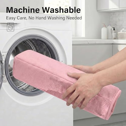 2 Piece Memory Foam Bath Mat Set, Extra Soft Absorbent Bathroom Rugs with U-Shaped Toilet Rug, Non-Slip Backing, Machine Washable, 24x16 + 20x20 U-Shaped, Pink - color: Pink