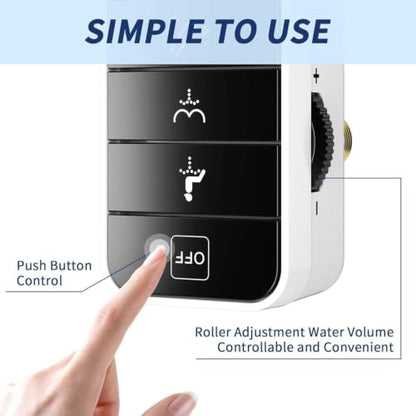 Bidet Attachment for Toilet, Retractable Self Cleaning Cold Water Bidets for Existing Toilets, Bidet Toilet Seat Attachment with Pressure Controls, Bidet Attachment for Frontal & Rear Wash, Black