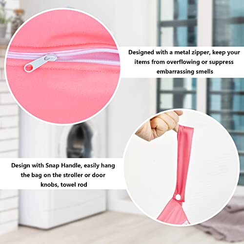 2 Pcs Large Travel Laundry Bag Waterproof Wet Dry Bag Washable Dirty Clothes Bag Bathing Suit Workout Bag for Gym Clothes Laundry Wet Clothes Swimming Yoga - color: Pink+Blue