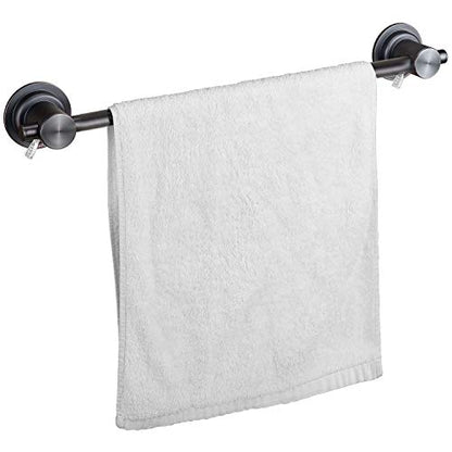 JiePai 24 inch Suction Cup Towel Bar,Towel Racks for Bath,Oil Rubbed Bronze | Vacuum Suction,No Drill,Removable,Heavy Duty Wall Mount ,For Smooth Surfaces,for Bathroom & Kitchen - color: Suction Towel Bar-24 Inch Rubbed Bronze