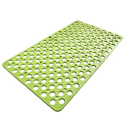 Bath Mat for Tub, 28 X 15 Inches Easy Clean Non Slip Machine Washable Large Bathroom Mat Set with Suction Cups and Drain Holes,Durable Grey Bath Mat for Home,Bathroom,Inside Shower Floor,Bathtub - color: Green