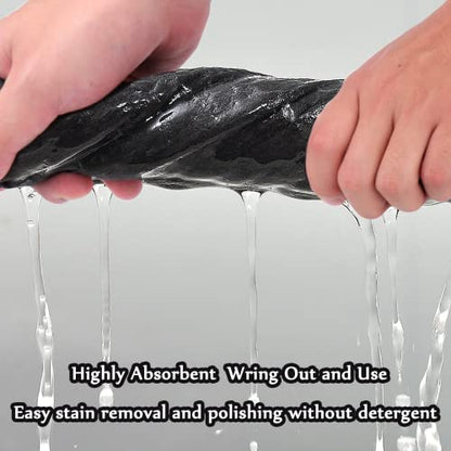 Thickened Magic Cleaning Cloth,Lint Free,11.8 * 11.8in,8 Pcs | Reusable Microfiber Cleaning Rag for Windows,Stainless Steel,Kitchen,Mirror,Glass,Car,Magic Cleaner Towel,Gray - color: Gray