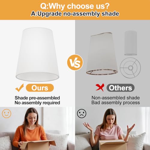 MOKATNG Bathroom Light Fixtures, 3-Light Brushed Gold Vanity Lights, Bathroom Lighting Fixtures Over Mirror with Flared White Fabric Shade, Modern Wall Sconces for Living Room Hallway - color: Brushed Gold & White Shade