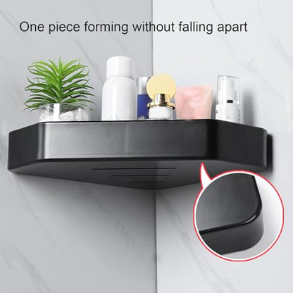 Space Aluminium Corner Shower Shelf, Wall Mounted Rustproof Bathroom Storage, Easy Installation, No Punching Required, Large Capacity for Toiletries and Cosmetics
