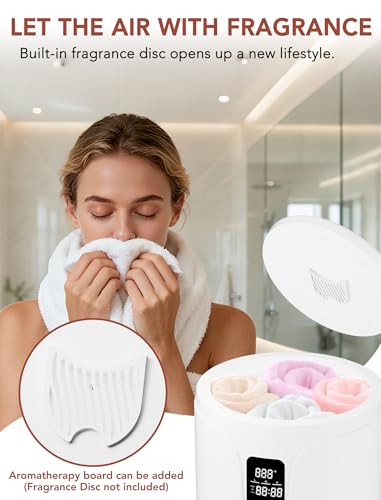 Electactic Towel Warmer, 20L Large Towel Warmers Bucket for Bathroom & Spa, With Timer & Reservation Function, 3 Temperature Adjustable, LCD Screen, Fits Blankets, Bathrobes, PJ's for Home, Gym, Salon - style: LCD Display+Detachable Lid