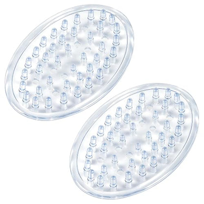 2 Pack Clear Soap Dish Self Draining Plastic Holder for Bathroom Kitchen | soapdish pad