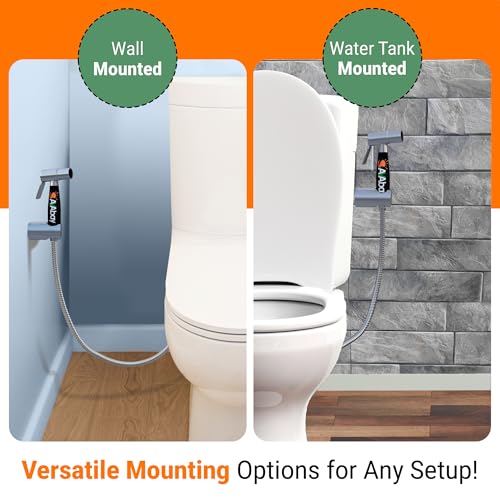 Hot and Cold Bidet Sprayer for Toilet w/Thermal Insulated Grip - Hot Water 180°F Handheld Sink Bidet Shataff - Diaper Sprayers - Muslim Shower Hand Held Attachment for Sink Hose Sprayer - color: Hot & Cold Bidet Sprayer