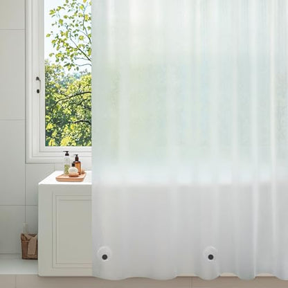 Seenus Waterproof Translucent Stall Shower Curtain Liner 36 x 72 Inch, Bpa-Free EVA Plastic Shower Liner with 2 Extra-Large Magnets, 36''W Narrow Frosted Bathroom Curtain for Shower Privacy - color: Frosted, size: 36"W x 72"L (Pack of 1)