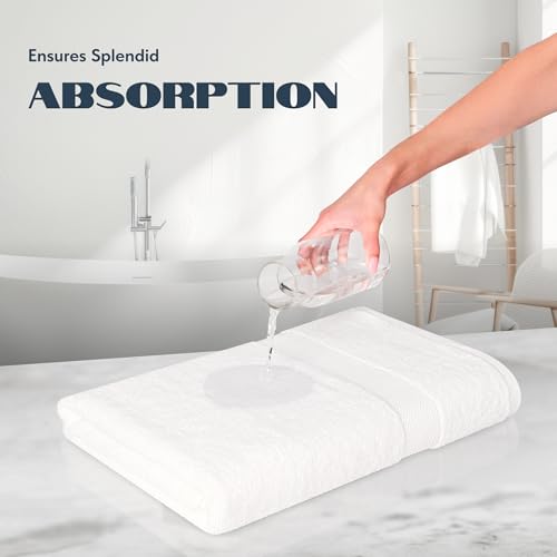 White Classic Luxury Bath Sheets Towels for Adults Extra Large 35x70 Inch - 700 GSM Turkish Cotton, Highly Absorbent | Hotel Collection | 2 Pack - color: 01: White