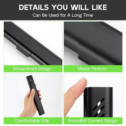 Travel Toothbrush Case, Portable Toothbrush Holder, Durable Aluminum Toothbrush Storage Box, Small Breathable Manual Toothbrush Container for Traveling, School, Camping, Business Trip - Black - color: Black