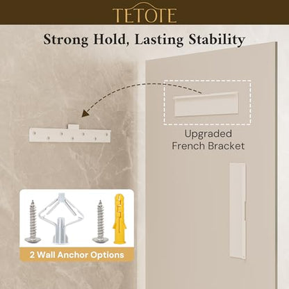 TETOTE 24" x 36" Rectangle Tempered Mirror with Frameless Beveled Edge for Vanity and Bathroom - size: 36"L x 24"W