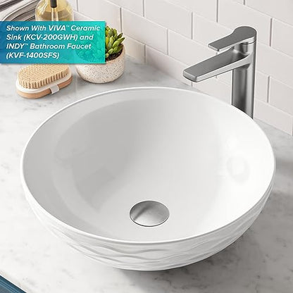 KRAUS Pop-Up Drain in Satin Nickel, PU-10SN - color: Satin Nickel, size: 8 5/8 Inch