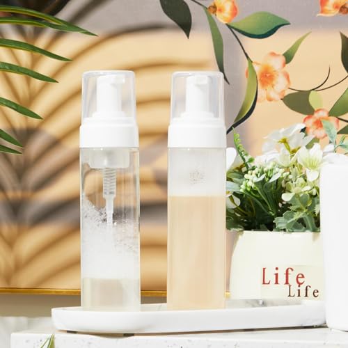 Havawish 12 Pcs 7 Oz/ 200 ml Foaming Soap Dispenser Foaming Pump Bottle Plastic Travel Hand Portable Container for Liquid Shampoo, Lash Cleanser - size: 7 Oz/ 200 ml